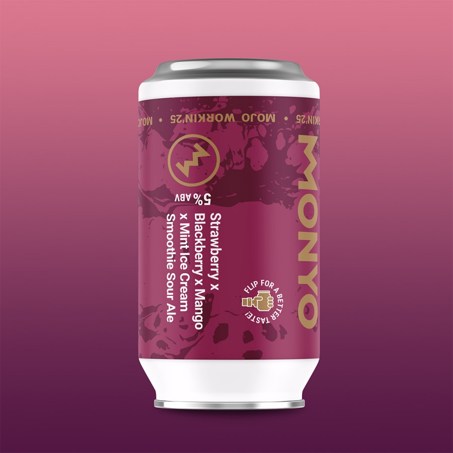MOJO Workin'25 Strawberry x Blackberry x Mango x Mint 5% 0.33l 12x0.33l can