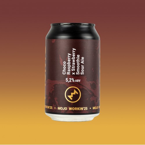 MOJO WORKIN'25: Choco Raspberry x Strawberry Smoothie Sour Ale 5.2% 12x0.33l can