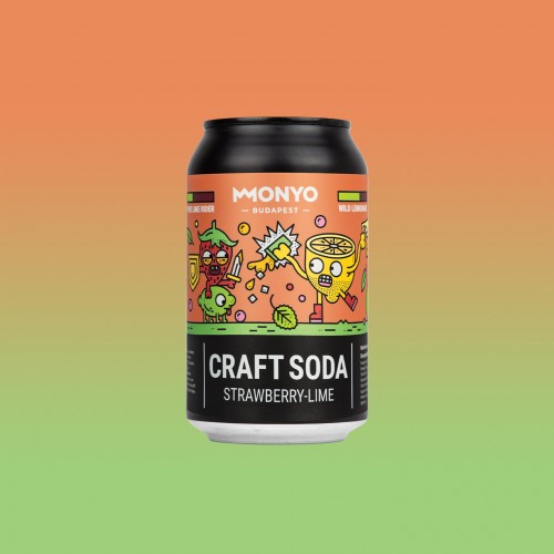 MONYO Craft Soda - Strawberry-Lime 12x0,33l can