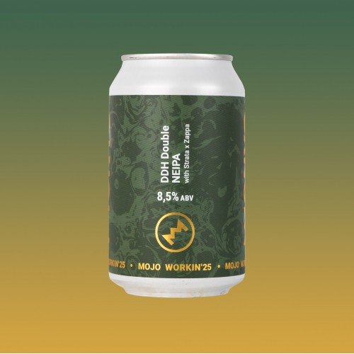 MOJO WORKIN'25: Double Dry-Hopped Double NEIPA With Strata & Zappa 8.5% 12x0.33l can