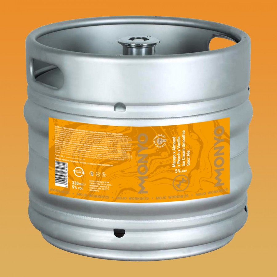 MOJO WORKIN'25: Mango x Almond x Peach x Vanilla Ice Cream Smoothie Sour Ale 5% 30l KEG