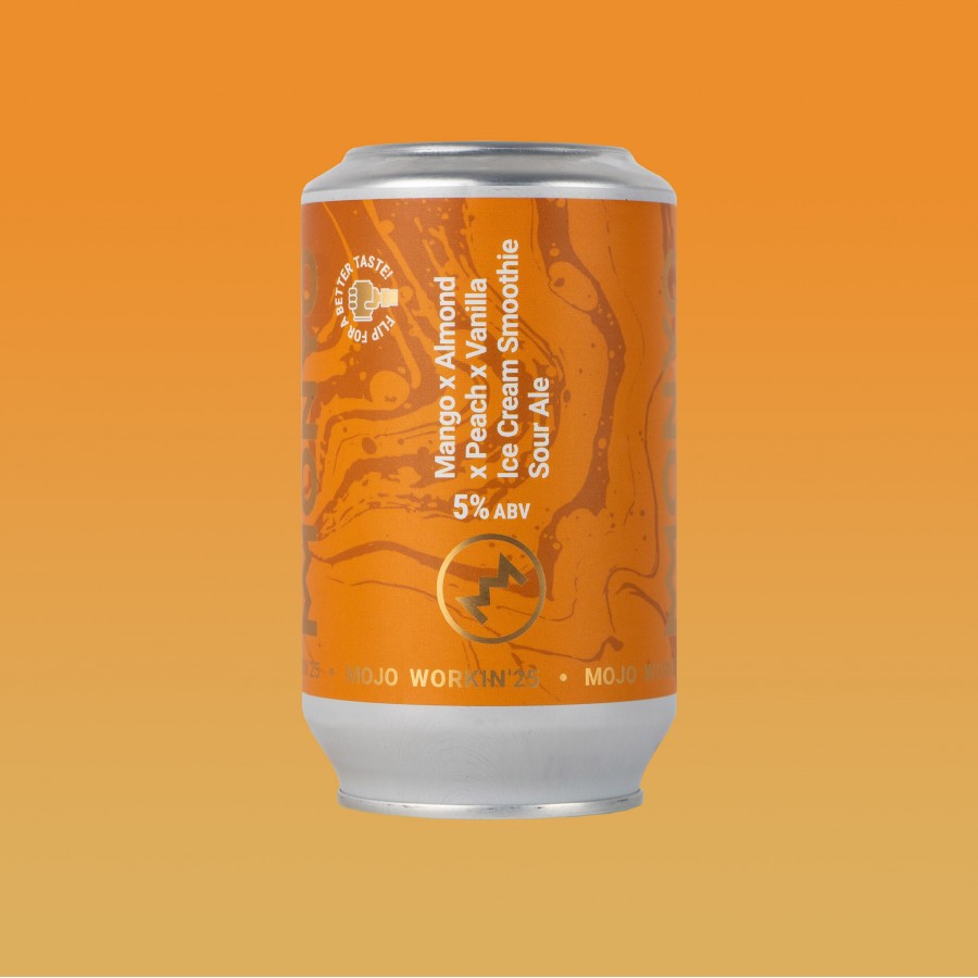 MOJO WORKIN'25: Mango x Almond x Peach x Vanilla Ice Cream Smoothie Sour Ale 5% 12x0.33l can