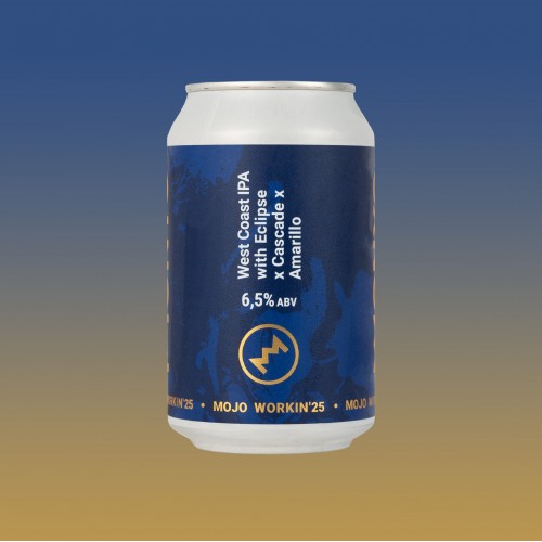 MOJO WORKIN'25: West Coast IPA With Eclipse X Cascade X Amarillo 6.5% 12x0.33l can